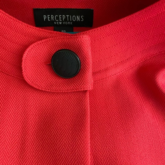 Perceptions Red Blazer Jacket - Picture 8 of 11